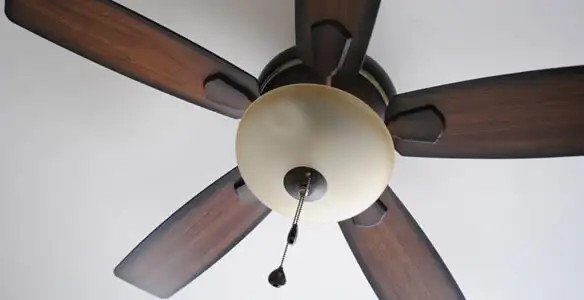 Fully installed ceiling fan with balanced blades and light fixture in Allentown, PA