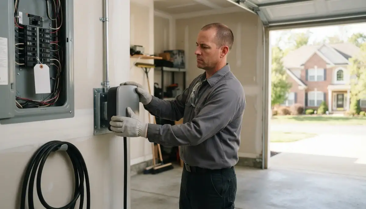 Level 2 EV charger installation with a dedicated circuit in Coopersburg, PA