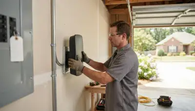 Electric vehicle charger installation with conduit and new breaker in Danielsville, PA