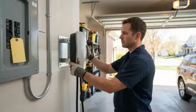 Wall-mounted EV charger installation in Whitehall, PA by a professional electrician