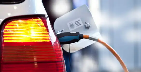 Electric car plugged into EV charger after professional installation in Allentown, PA