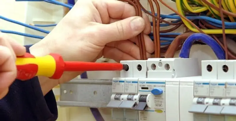 electrician services performing professional electrical panel wiring and connections in Allentown, PA