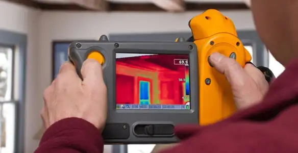 home energy audit service capturing thermal readings to analyze insulation and electrical efficiency in Allentown, PA