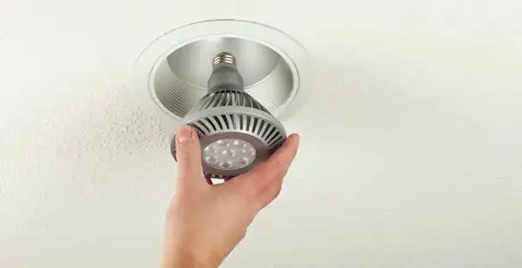 lighting installation service featuring recessed ceiling light installed by licensed professionals in Allentown, PA