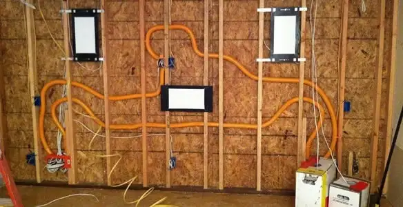 new construction wiring project displaying complete electrical system layout installed by professionals in Allentown, PA