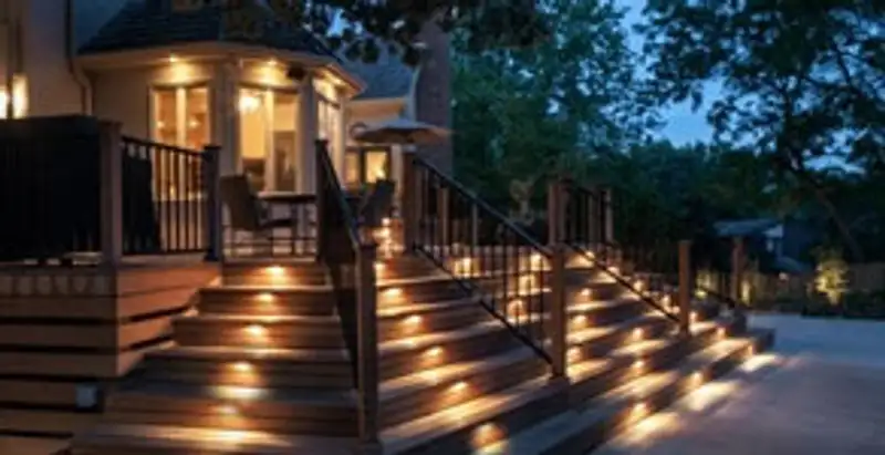 Residential electrician installing outdoor lighting for home safety in Allentown, PA
