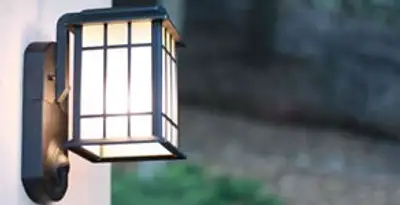 security light installation services with professionally mounted exterior wall light in Allentown, PA