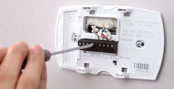 Thermostat installation service with proper wiring and secure wall mounting in Allentown, PA
